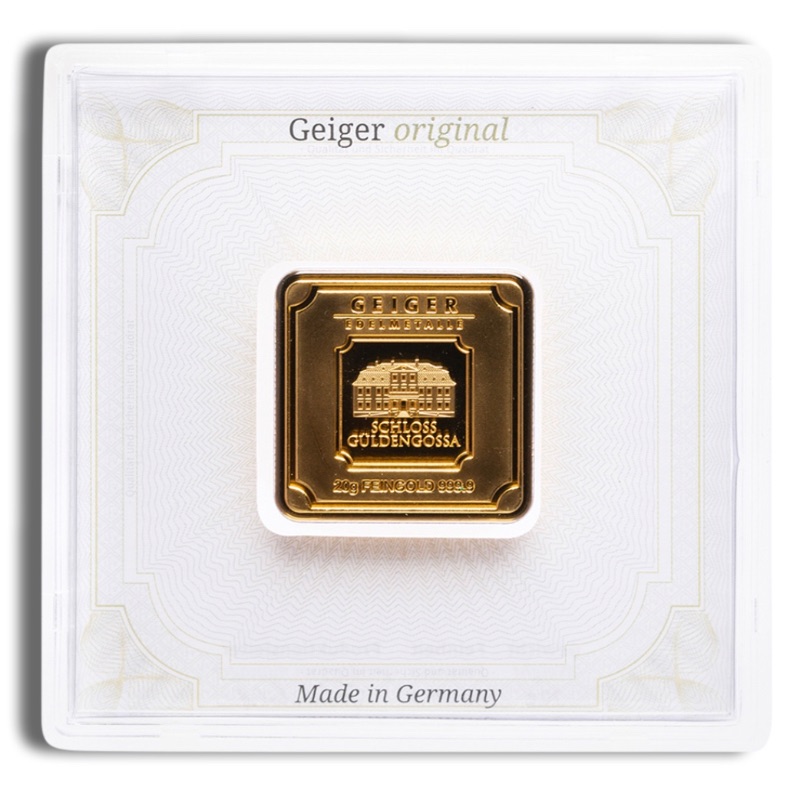 Geiger 20 Gram .9999 Fine Gold Bar (In Assay)