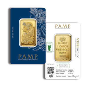 PAMP Lady Fortuna１oz .9999 Fine Gold Bar (In Assay)