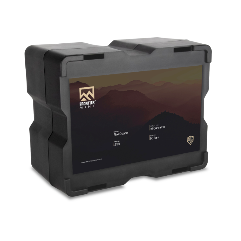 10 oz Copper Bars – Frontier Mint .999 Fine Copper (Lot of 50) - Image 3