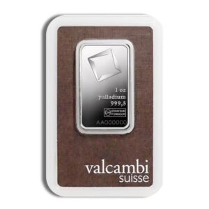 1 oz Palladium Bar - Valcambi (In Assay)