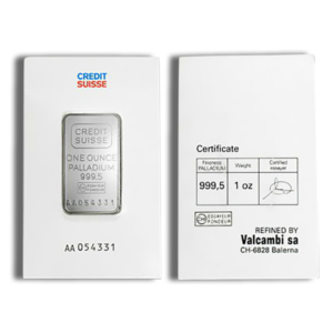 1 oz Palladium Bar – Credit Suisse (In Assay)