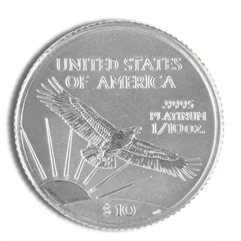1/10 oz Platinum Eagle Coin – BU (Year Varies) - Image 2